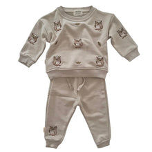 Load image into Gallery viewer, OWL embroidered tracksuit | milk&amp;black