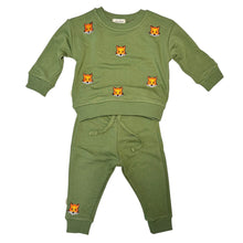 Load image into Gallery viewer, FOX green embroidered tracksuit | milk&amp;black