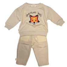 Load image into Gallery viewer, FOX ADVENTURE embroidered tracksuit | milk&amp;black