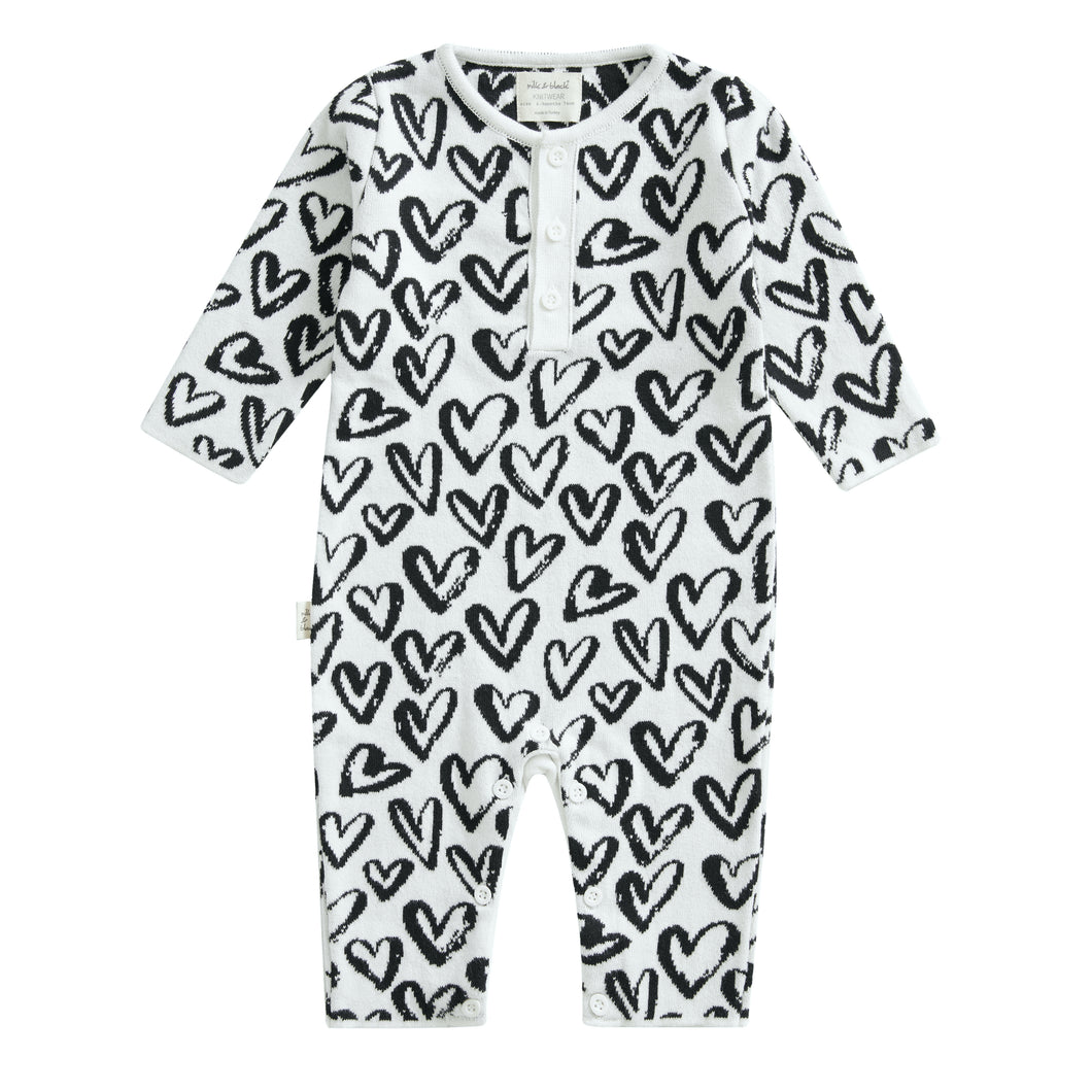 LOVE knitted %100 cotton romper
