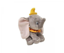 Load image into Gallery viewer, The super cute and cuddly Disney Baby Dumbo Soft Toy is a must for fans of Disney&#39;s most famous elephant.  The fun and lovable Dumbo Soft Toy is perfect for nap time, story time and snuggle time and also makes the perfect companion for little ones to recreate their favourite Dumbo adventures with! This adorable soft toy with his distinctively large ears, and unmistakable yellow and orange circus ruffle and hat makes the perfect playtime companion.